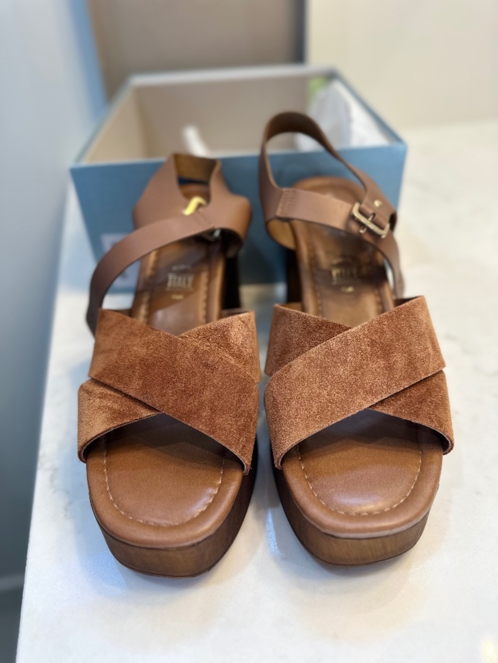Seychelles Paloma Cognac Suede Sandals